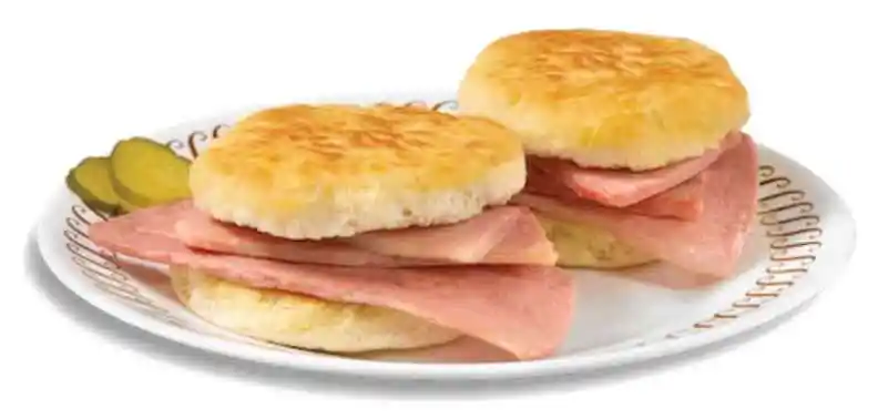 2 COUNTRY HAM BISCUITS from waffle house menu
