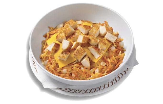 CHICKEN MELT HASHBROWN BOWL from waffle house menu