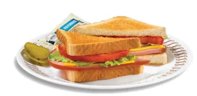 HAM & CHEESE (LETTUCE & TOMATO) from waffle house menu