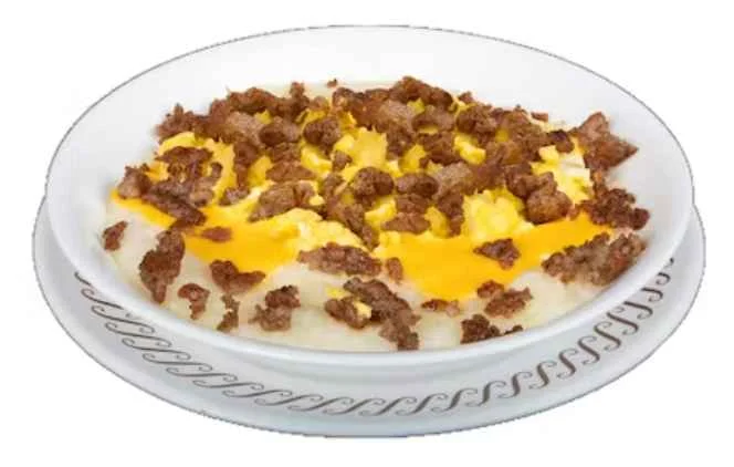 SAUSAGE EGG & CHEESE GRITS BOWL from waffle house menu