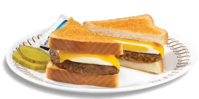 SAUSAGE EGG & CHEESE SANDWICH from waffle house menu